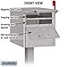 Salsbury Industries - 4325SLV Roadside Mailbox, Silver, 12.5 in. W x 13.625 in. H x 18.25 in. D