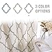 JINCHAN Moroccan Tile Print Curtains for Living Room Quatrefoil Flax Linen Blend Textured Geometry Lattice Grommet Window Treatment Set for Bedroom 50