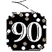 Big Dot of Happiness Adult 90th Birthday - Gold - Birthday Party Hanging Decorations - 6 Count