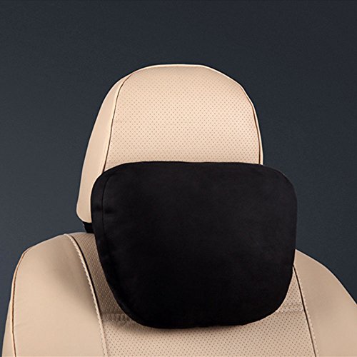 Softest Auto Car Neck Pillow,Anyshock Car Headrest Support Pillow with Adjustable Strap Ergonomically Design for Relief Pain of Back/Spine/Coccyx etc(Black)