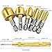 1/4'' Countersink Drill Bit with Automatic Center Punch, AFUNTA 6 pcs of Hex Shank HSS 5 Flute Countersink 90 Degree Deburring Tool, with 1 pcs of 5