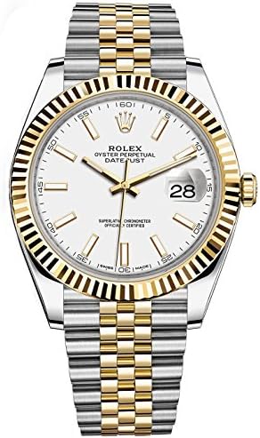Rolex Datejust 41 Stainless Steel & 18K Yellow Gold Jubilee Watch White Dial 126333