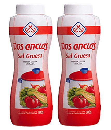 DOS ANCLAS Sal Gruesa 500 grs. - 2 Pack/Coarse Salt 17.63 oz. - 2 Pack.