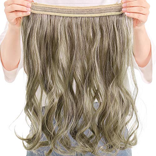 image for Invisiable Wire Hair Extension Flip Curly Synthetic Halo Secret Hairpi
