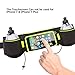 iRainy Neoprene Water-Proof Hydration Running Belt W Touchscreen Zipper Pockets Fitness Workout Belt with Two 12oz BPA-Free Leak-Proof Water Bottles Belt Fits All Smartphones (Green)