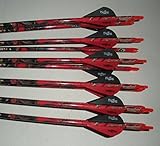 Carbon Express Maxima Blue Streak Select 250 Carbom Arrows w/Blazer Vanes Mossy Oak Blaze Wraps 1 Dz.