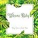 Baby Shower Guest Book Welcome Baby: Jungle Leaves Green Forest Theme, (Unisex) Sign in Guestbook with predictions, advice for parents, wishes, gift ... & photo, Memory Keepsake (Pregnancy Gifts) by Welcome Baby Books