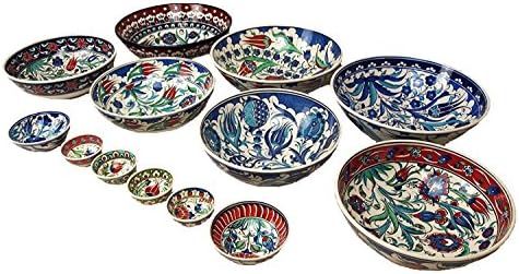 Handmade Turkish Floral Moroccan Mosaic Nuts Peanuts Olives Fruits Bowl Dish New (8cm)