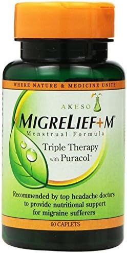 MigreLief+M Menstrual Formula Dietary Supplement Caplets 60 CP - Buy Packs and SAVE (Pack of 3)