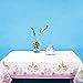 Honoson 5 Pieces Unicorn Party Tablecloth Disposable Unicorn Table Cover for Birthday Party Baby Shower Decoration Supplies