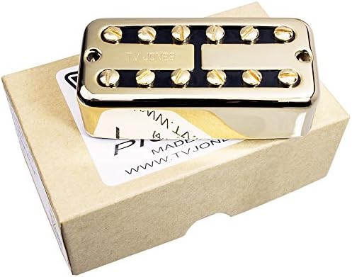 TV Jones PowerTron Guitar Bridge Pickup, Gold, Universal Mount