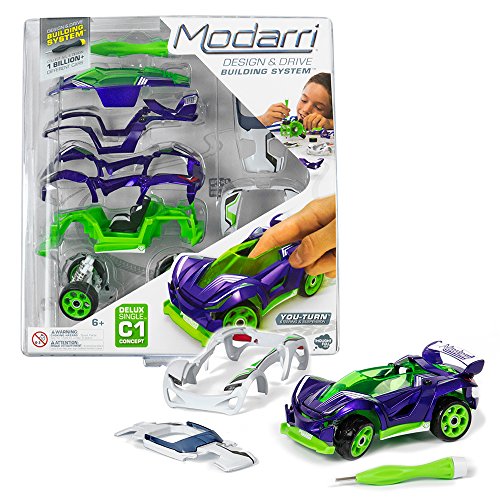 Modarri Delux C1 Concept Car Toy Car Building Kit - Ultimate Toy Car - Thousands of Designs - Real Steering and Suspension - Educational Take Apart Toy Vehicle - DIY Toy - Great Gift for Kids