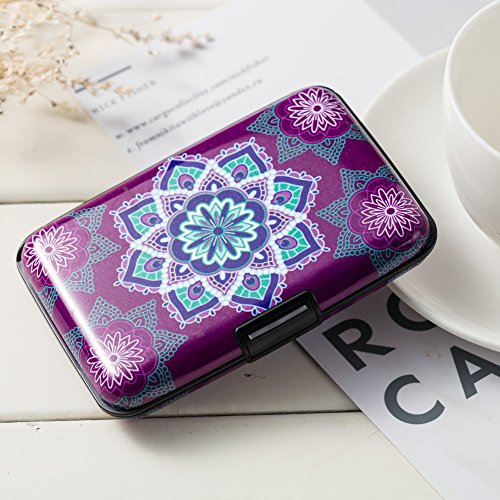 Elfish Mini RFID Aluminum Wallet Credit Cards Holder Metal ID Case for Men Women (Color 1) - Thumbnail 7