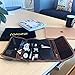 Leather Desk Organizer for Cables, Small Electronics, Mesh Zippered Pockets for USB Drive, Phone, Battery, SD Card, SIM Card, Passport Holder