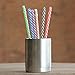 Dakoufish 12 Piece 9 Inch Reusable Plastic Thick Drinking Straws BPA Free Mason Jar Straws transparent small Stripe 6 Colors (9inch 6color)