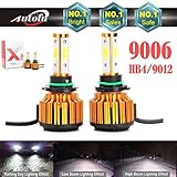 New Arrival Car Headlight Bulb 9006 HB4 9012 LED 4-Side High/Low Beam Super Bright - 32000/16000 Lumens 6000K Pure Cool White Plug n Play Fog/Head Light Replacement