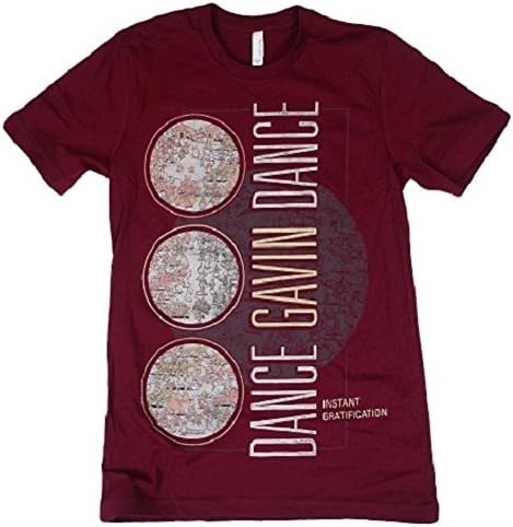 DANCE GAVIN DANCE - Globe Maroon Slim Fit T-shirt