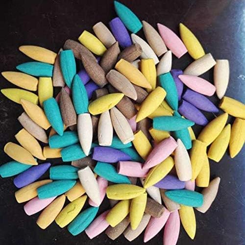 Rudra Sales India 3.5 cm Long; Big Size Mixed Reverse Backflow Incense Cones -60 Cones