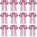 WILLBOND 12 Piece Glitter Christmas Bows - 9.84 x 7.87 Inches Large Bows for Christmas Party Decoration