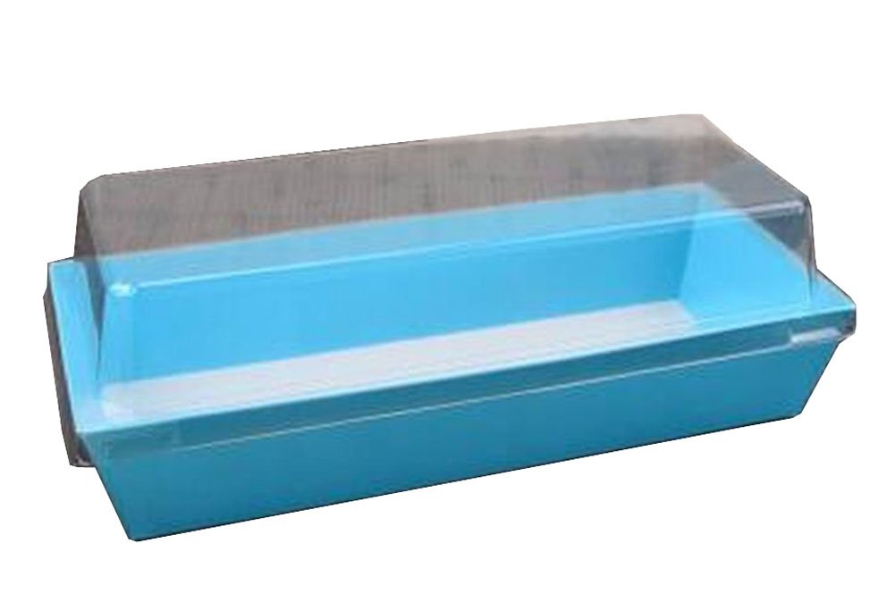 Azul] Juego de 20 cajas de sandwich desechables Caja de panes Bandejas de hot dogs con tapas: Amazon.es: Amazon.es