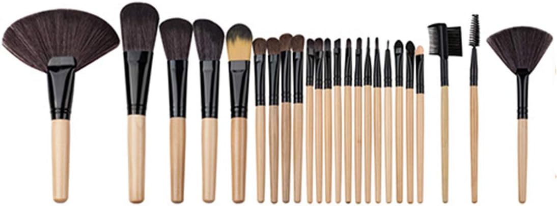 LNLW Cosmetic Brush Eye Brush Makeup Brush Set Tools Make-up Toiletry Kit 24 In 1 Eyeshadow Brush Set (Color : Coffee)