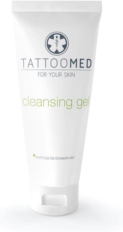 TattooMed Cleansing Gel - pH Neutral Sensitive Washing Gel for Healthy Tattoos - (1 x 25ml), Clear, 25 ml (Pack of 1)
