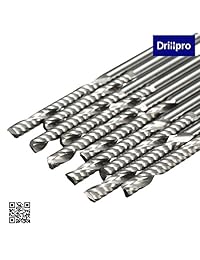 Drillpro vástago de 1 8" con revestimiento de titanio individual con bordes flauta fresadora CNC Router End Mill Grabado Bits