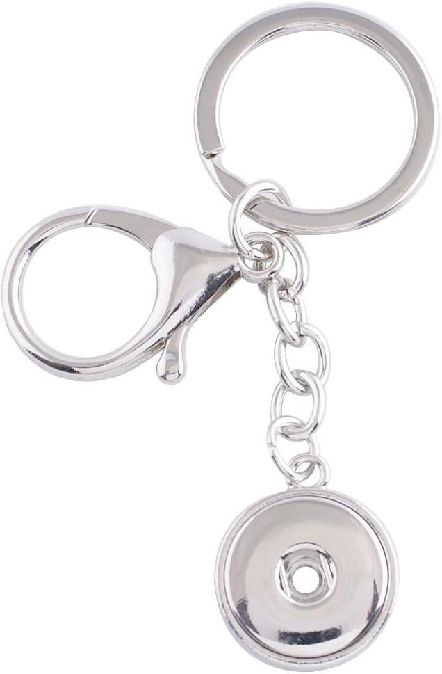 Lovmoment Keychain 18MM Simple Shape Snap Jewelry Lanyard Charm Chunks