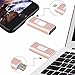 4in1 Universal 32G iphone Flash Drive,QARFEE Pen Drive OTG Type-C Lightning USB Micro USB Memory Stick External Storage ios Flash Drive U Disk for iPhone,iPad,Mac,Android cell phone and PC,Rose gold