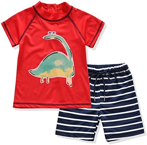 Little Boy 2 Piece Swimwear Set Tshirt and Shorts Suit for 3 to 7 Age Kids