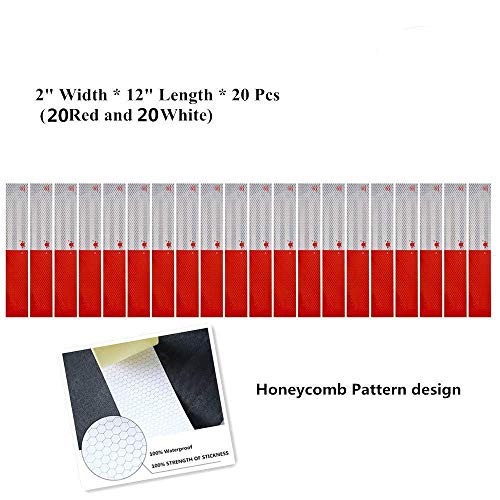 image for ANKIA Red White Micro Prismatic Sheeting Reflective Tape 2