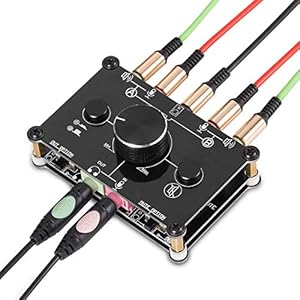 Nobsound Little Bear MC1023 2-weg audio microfoon headset speaker Mic switcher hoofdtelefoon schakelaar hub volume…