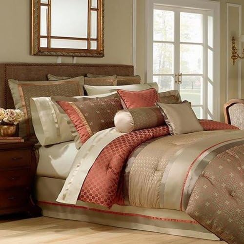 Waterford Linens Bogden Decorative Pillow 18" Square Cinnabar