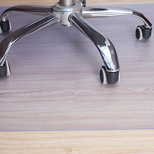 image for Fine Office Desk Chair Mat,with Lip for Hard Floors, Crystal Clear Har