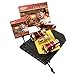 HQRP Opera Glasses/Binoculars w/Crystal Clear Optic (CCO) 3 x 25 in Burgundy Color with Golden Trim, Built-in Extendable Handle and Red Reading Light