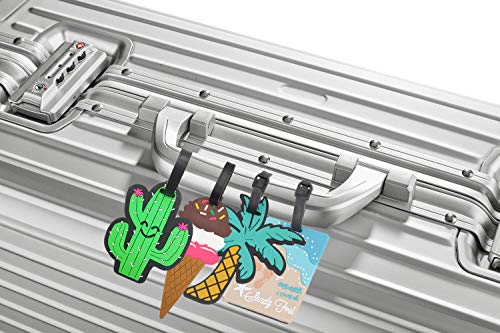4 Pack Unique Luggage Tag Travel Suitcase Bag Summer Beach Series Identify Label with Loop by OVOV (4 PCS-C)