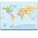 Wall26 Dry Erase Wall World Map Decal Poster Peel Stick Draw and Erase(Marker Included) - 24