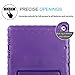 HDE Case for iPad 9.7-inch 2018/2017 Kids Shockproof Bumper Hard Cover Handle Stand w/Built in Screen Protector for New Apple Education iPad 9.7 Inch (6th Gen) / 5th Generation iPad 9.7 Purple Pink