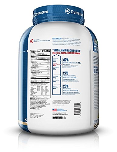 Dymatize Elite 100% Whey Protein, Gourmet Vanilla, 5 lbs