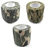 TrendBox 1 Set (3 Rolls) Multi-functional 5cmx4.5m Camo Camouflage Stealth Waterproof Tape Wrap For Hunting Camping Hiking Outdoor Activities