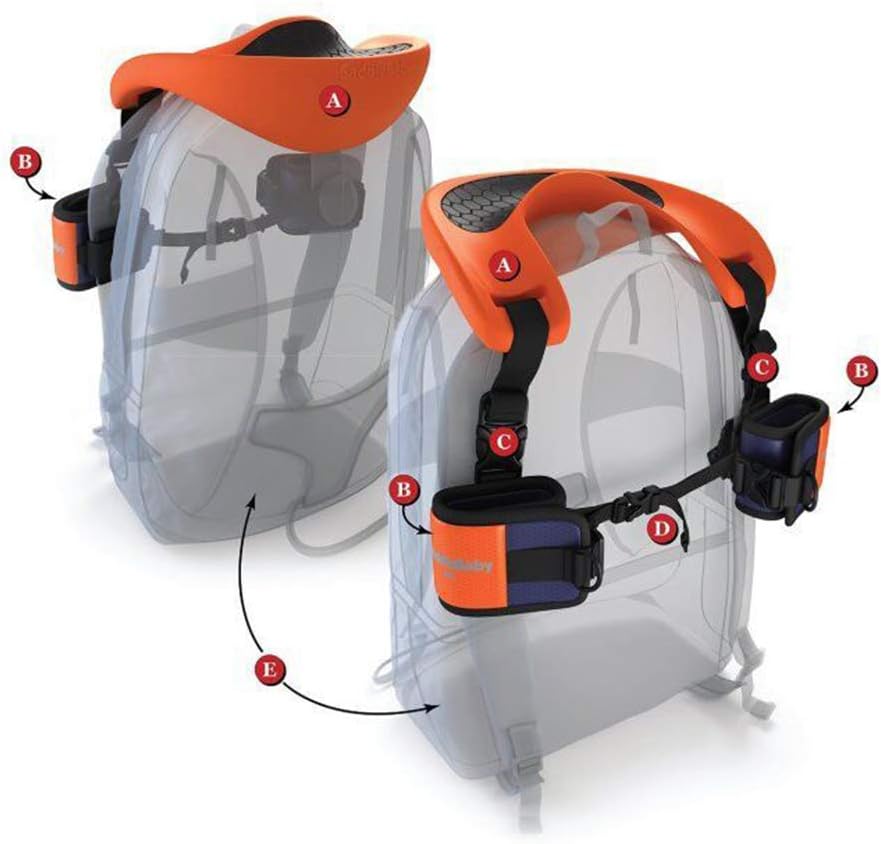 baby shoulder carrier with ankle straps