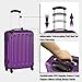 Goplus 3Pcs Luggage Set, Hardside Travel Rolling Suitcase, 20/24/28 Rolling Luggage Upright, Hardshell Spinner Luggage Set with Telescoping Handle, Coded Lock Travel Trolley Case (Purple)