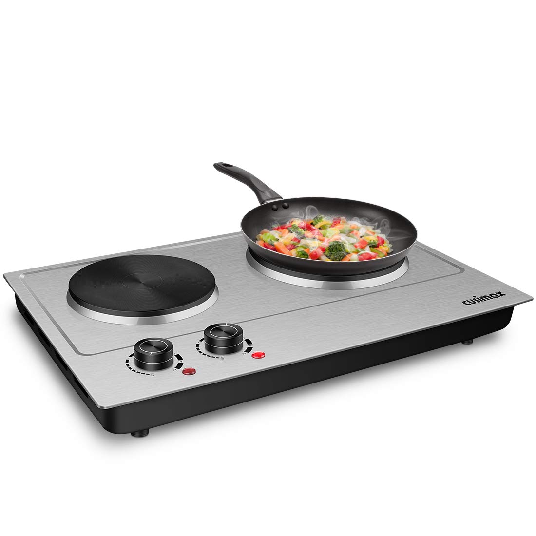 Mua CUSIMAX 1800W Double Hot Plate, Stainless Steel Silver Countertop
