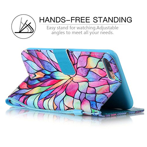 iPhone 8 Plus Wallet Case, iPhone 7 Plus Case, JanCalm [Wrist Strap] [Kickstand] Pattern Premium PU Leather Wallet [Card/Cash Slots] Flip Cover for iPhone 7/8 Plus (5.5 Inch) + Crystal Pen - Thumbnail 4