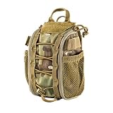 OneTigris Empty IFAK Pouch 8" x 5" MOLLE Trauma Bag with Carry Handle and D-Ring for Camping Hunting Hiking Wilderness Car Home Office Sports (Multicam - Basic Version)