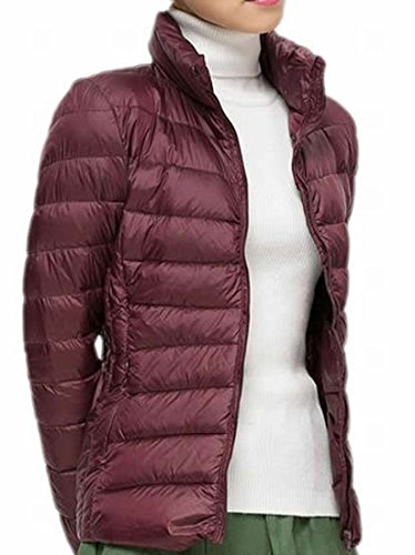 KXP Womens Slim Lightweight Packable Short Down Jacket wine red XS KXP Womens Slim Lightweight Packable Short Down Jacket wine red XS