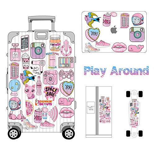 50pcs Cute Stickers for Water Bottles, Funny Waterproof Vinyl Graffiti Trendy Stickers for Teens Girls Kids Adults, Stickers for Hydro Flask Laptop Phone Computer Skateboard Guitar - Thumbnail 4