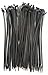 Cable Ties. Standard Duty 14.6 Inch Premium Nylon Wire Management Zip-Ties. 50 LB Tensile Strength. USA Strong Cable Ties (100 Pack, UV Black)