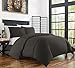 Zen Bamboo Ultra Soft 3-Piece Rayon Derived From Bamboo Duvet Cover Set - Hypoallergenic and Wrinkle Resistant - Full/Queen - Gray