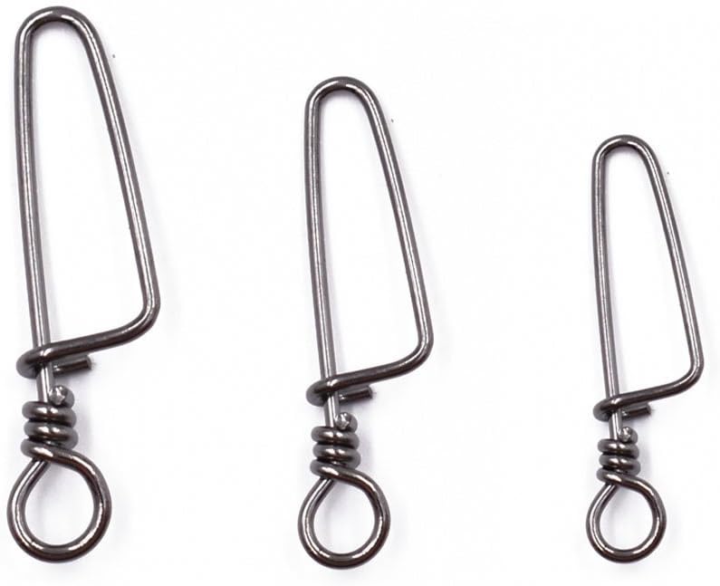 50/100pcs Stainless Steel High Strength Coastlock Snaps Fishing Hook Line Connectors Size 0#~7#